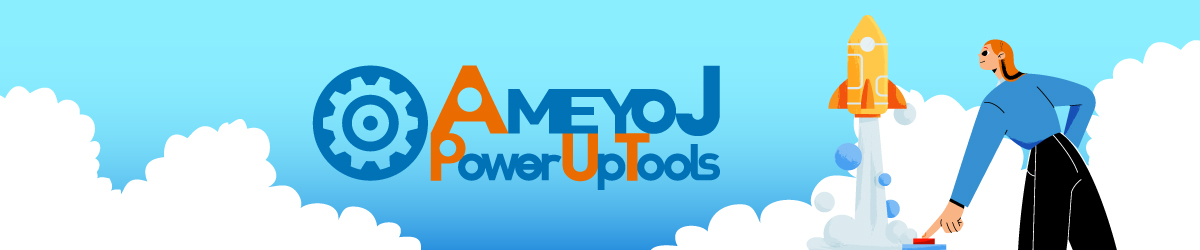 AmeyoJ PowerUp Tools ロゴバナー