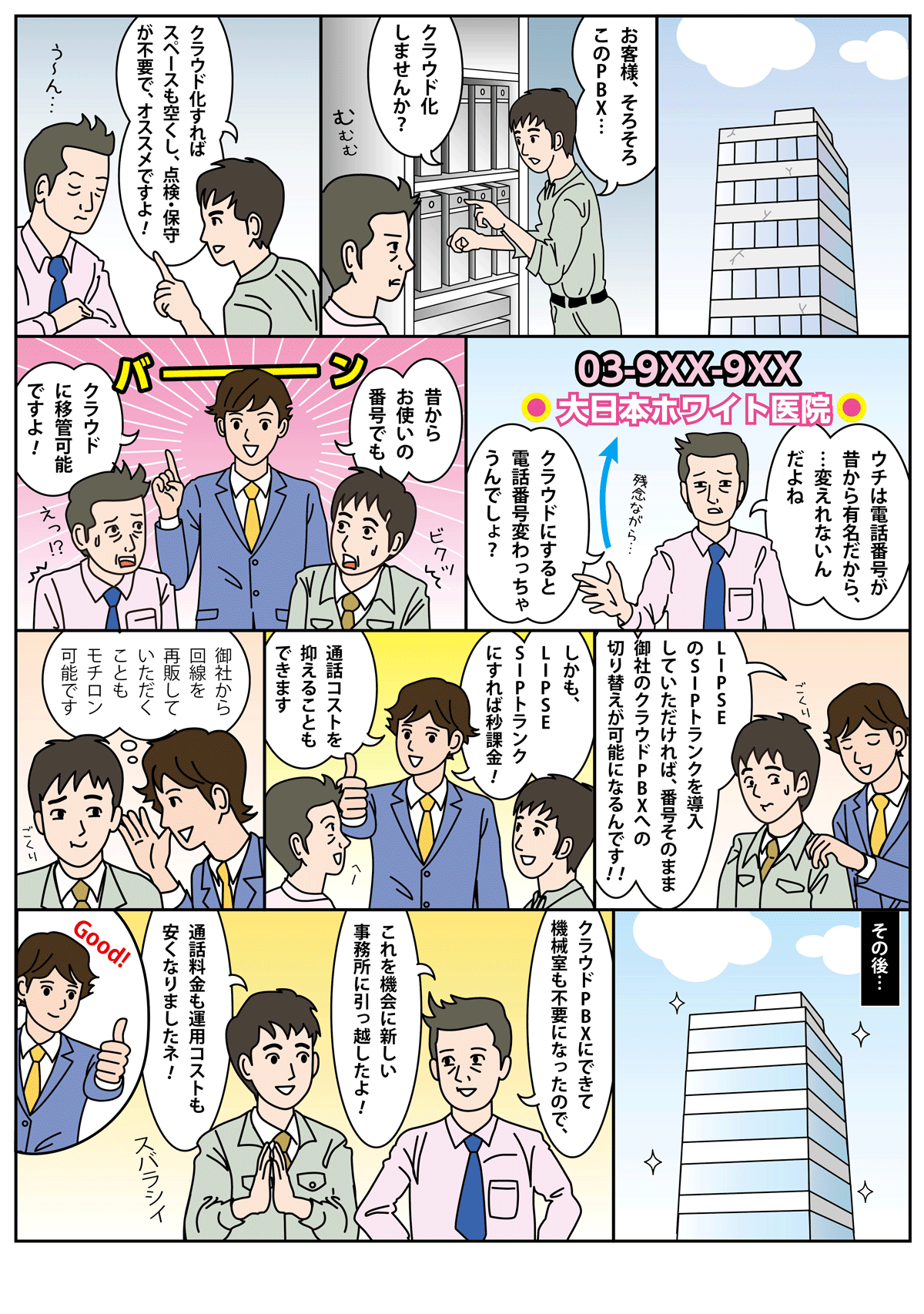 固定番号の双方向ポータビリティスタート解説マンガ