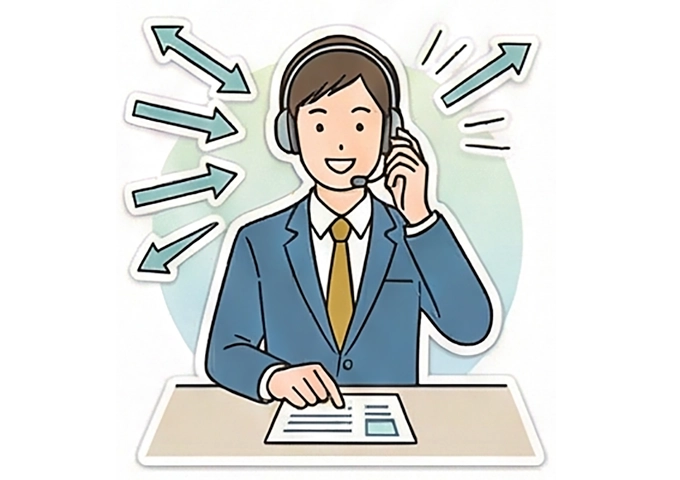 アウトバウンド業務をしているオペレーター