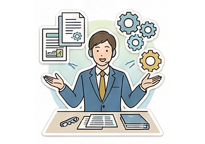 業務効率を示すイラスト